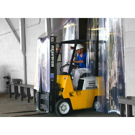 Hardware included width X 80 in. Stainless Steel Hardware LOW TEMP smooth 6 in strips with 67/% overlap 6ft 8 in Strip-Curtains.com: Strip Door Curtain 42 in. height 3ft 6 in